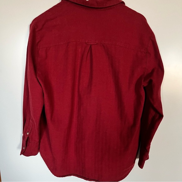 Old Navy The Boyfriend Shirt – Red/Burgundy Flannel, Women’s Size M - Picture 4 of 4